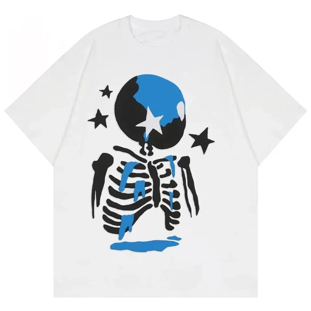 HOT SALE American Retro Skull Design T-shirt Summer Fashion Sports Cotton Men's T-shirt Children's T-shirt Y2k Men's Clothing
