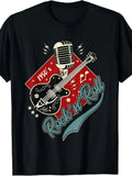 1950S Rockabilly Apparel for Sock Hops And Greasers - Unisex T-Shirt for Summer 2025-2026, Short Sleeves, Made of 220G Pure