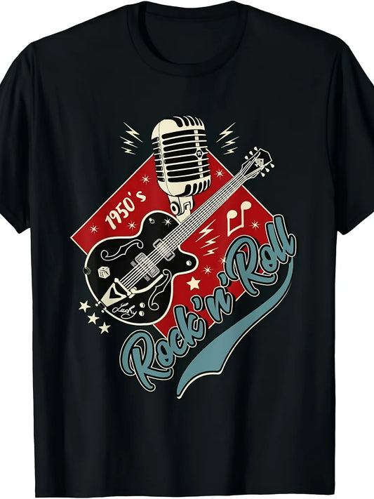 1950S Rockabilly Apparel for Sock Hops And Greasers - Unisex T-Shirt for Summer 2025-2026, Short Sleeves, Made of 220G Pure
