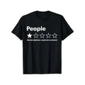 Men Women Funny One Star People Review Graphic T Shirt Short Sleeve Black Casual Outdoor Daily Humor Tees Unisex Adult Tops