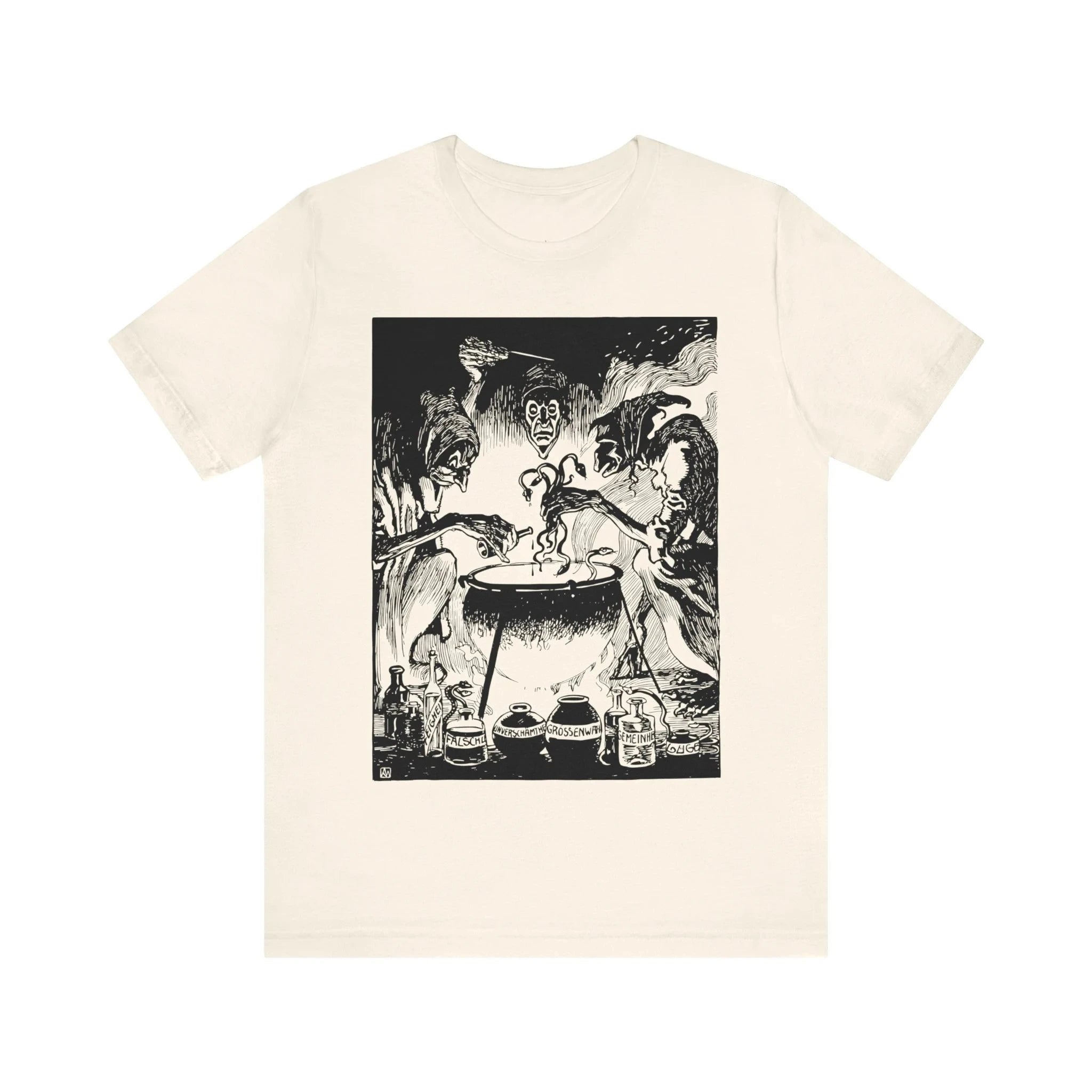 Witch Macbeth Witch Brew Retro Horror Shirt Witchcraft T-shirt Gothic T-shirt Mysterious Black Magic Unisex Short Sleeve T-shirt