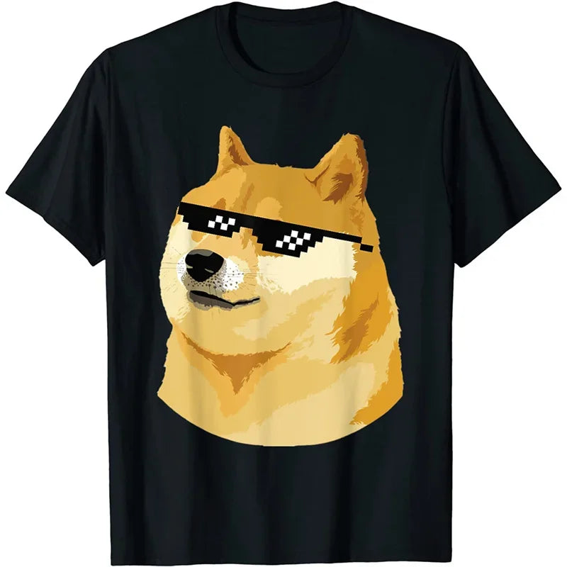 HOT SALE Meme Balltze Cheems RIP Grpahic T Shirt for Men Clothing Funny Doge Fans T-shirts Fashion Streetwear Casual Unisex Tops