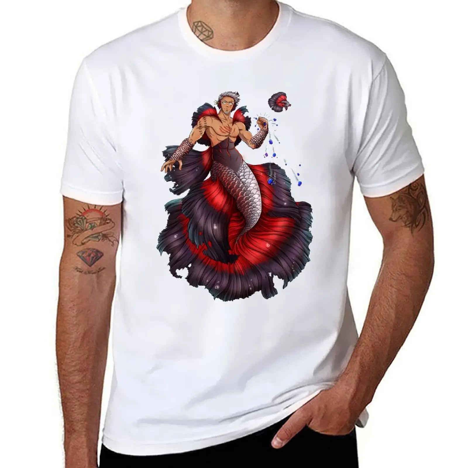 HOT SALE Betta Merman T-Shirt Man T Shirt Graphic Cotton T Shirt Pack T-Shirt Soft and Comfortable High Quality T-shirts Custom