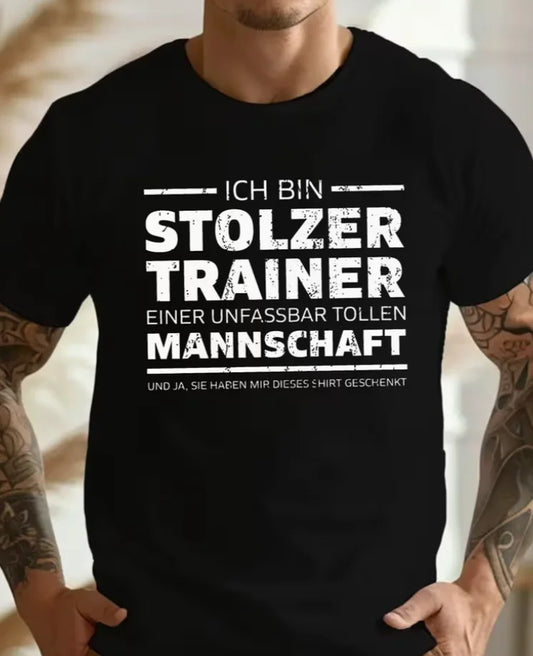 Plus Size Men'S T-Shirt with A Fun German Crinkle Design T-Shirt