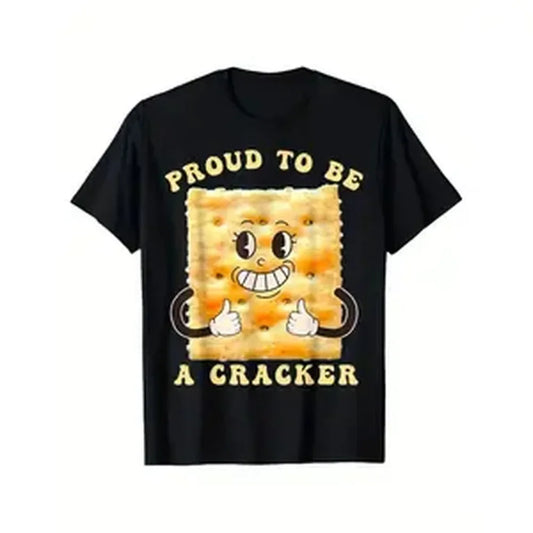 Cotton Golf Gift T-Shirt For Men and Women Proud to Be a Cracker Funny Snack Themed Apparel T-Shirt, Cotton