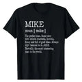 Men's 'Mike Definition' Humor Graphic Tee, Soft Cotton Casual Loose Fit Short-Sleeve Crewneck Top with Digital Print