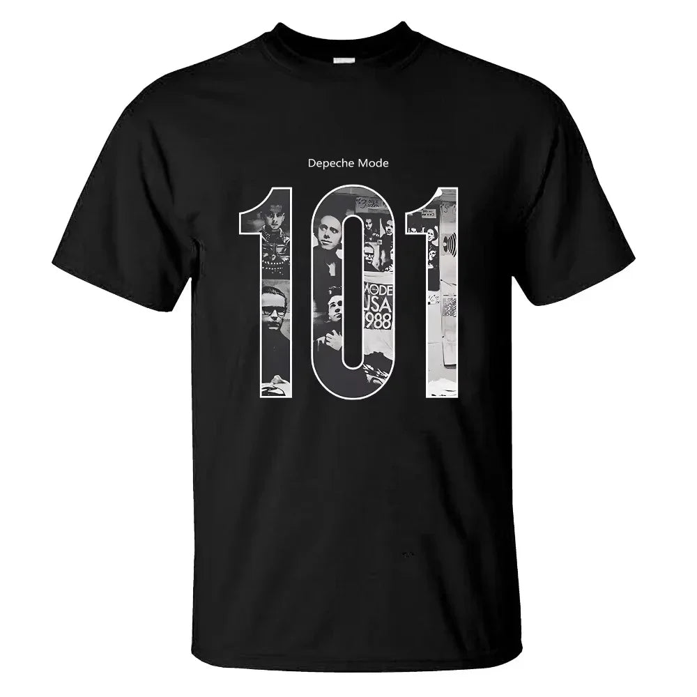 2025 HOT SALE Depeche Mode Rock Short Sleeve Rose Men's T-shirts Punk American Hip Hop Cotton T-shirts High Quality T-shirts