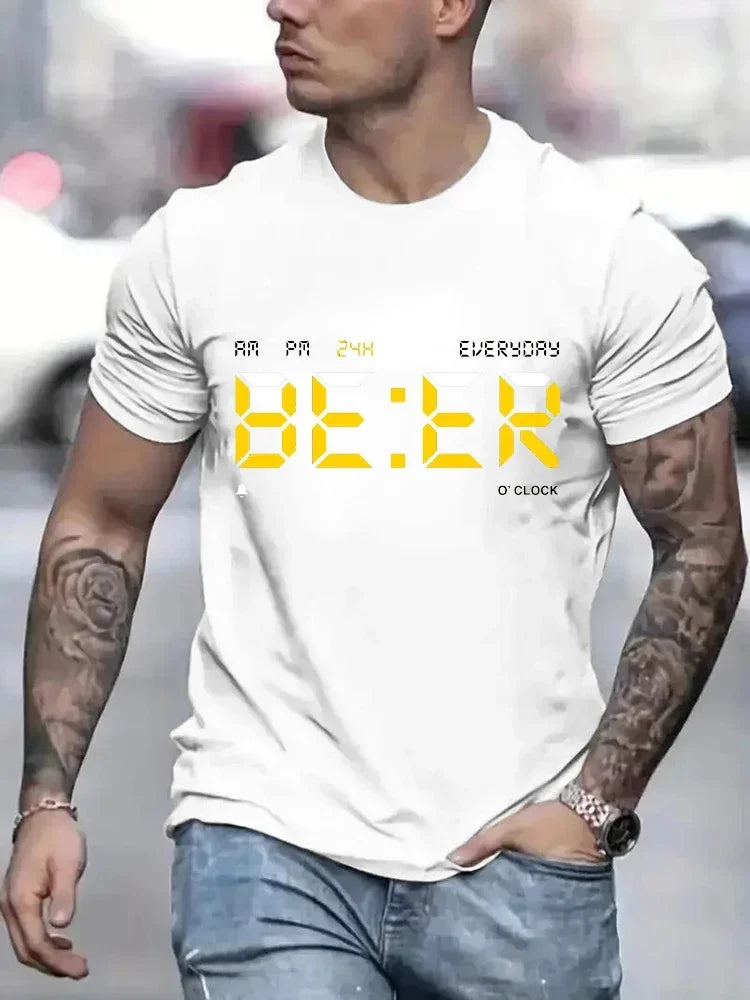 HOT SALE Men's T-shirt vintage T-shirt round neck T-shirt classic men's clothing oversized top fashion Harajuku men's clothing