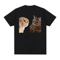 Funny Cute Cats Talking Meme Graphic T-shirts Men Women Fashion Short Sleeve T Shirt Casual Oversized T-shirt Women's clothing