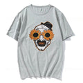 HOT SALE Halloween Horror Night Men's T-shirt Horror Graphic Printed Cotton T-shirt Horror Halloween O Collar Short Sleeve Tee