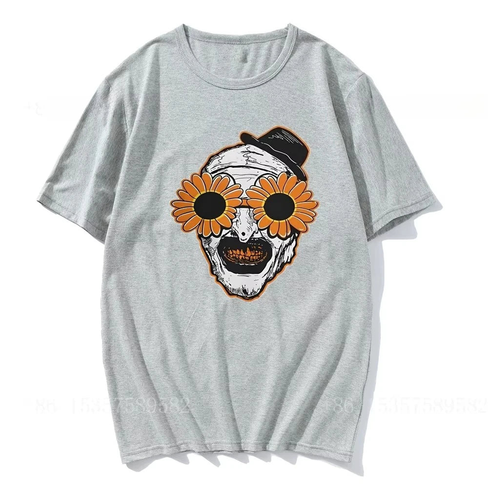 HOT SALE Halloween Horror Night Men's T-shirt Horror Graphic Printed Cotton T-shirt Horror Halloween O Collar Short Sleeve Tee