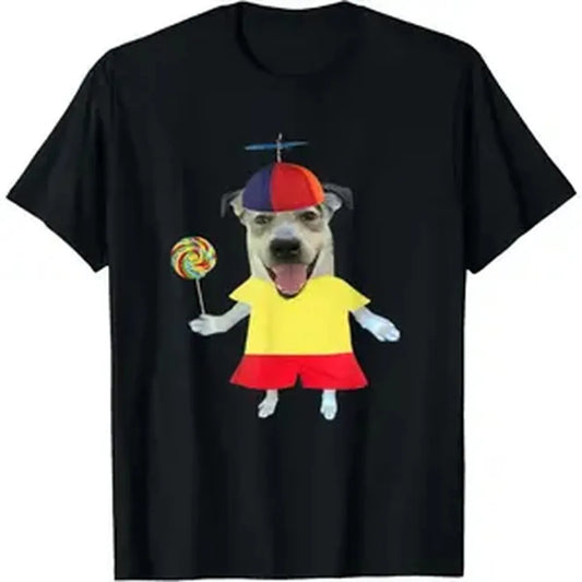 Valentine's Day Gift Funny Silly Dog With Lollipops Meme T-Shirt For Men Women