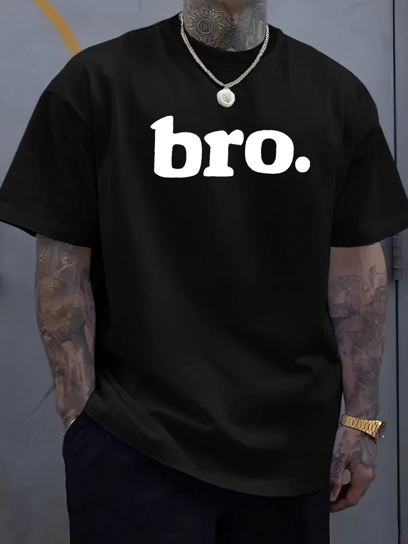 1 X "Creative Boy Letters" Trendy Elements Printed Men'S T-Shirt - Casual Creative Design, Stretch Fabric, Suitable for Summer Wear