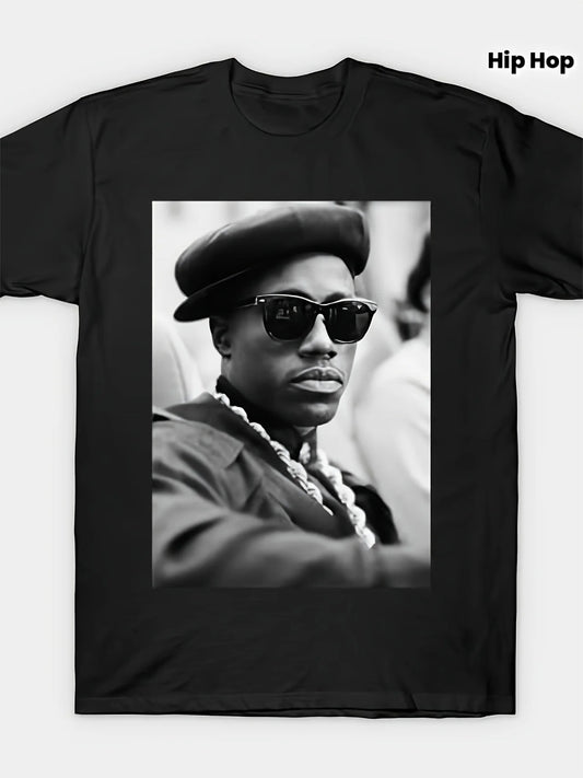 Retro Hip-Hop Design T-Shirt- Classic Hip-hop T-shirt, Suitable for Everyday Street Fashion All Year Round, Ideal for Attending Concerts and Casual Outings, a Sporty T-shirt with Hip-hop Style, for Teenager