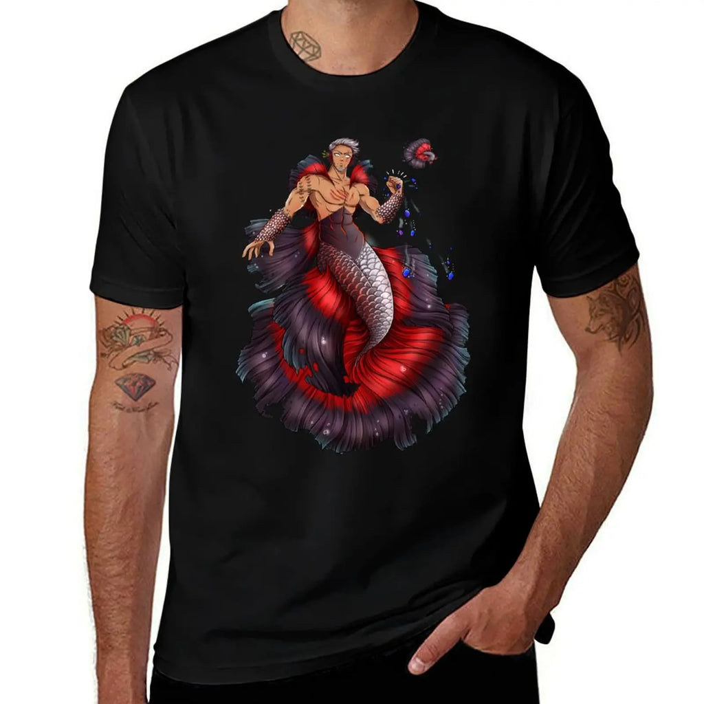 HOT SALE Betta Merman T-Shirt Man T Shirt Graphic Cotton T Shirt Pack T-Shirt Soft and Comfortable High Quality T-shirts Custom