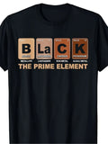 Men'S Plus-Size T-Shirt Featuring a Fun Design Based on The Black-Themed Periodic Table, Suitable for Both Summer And. It'S Soft, Breathable, And Comfortable for Casual Sports, Making It a Stylish Gift for Anyone, Plus Size