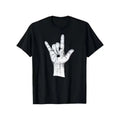 item picture mens black tee featuring love you hand sign in asl casual wear events and promoting awareness of deaf this comfortable round neck shirt is ideal for parties and is a for sign language enthusiasts