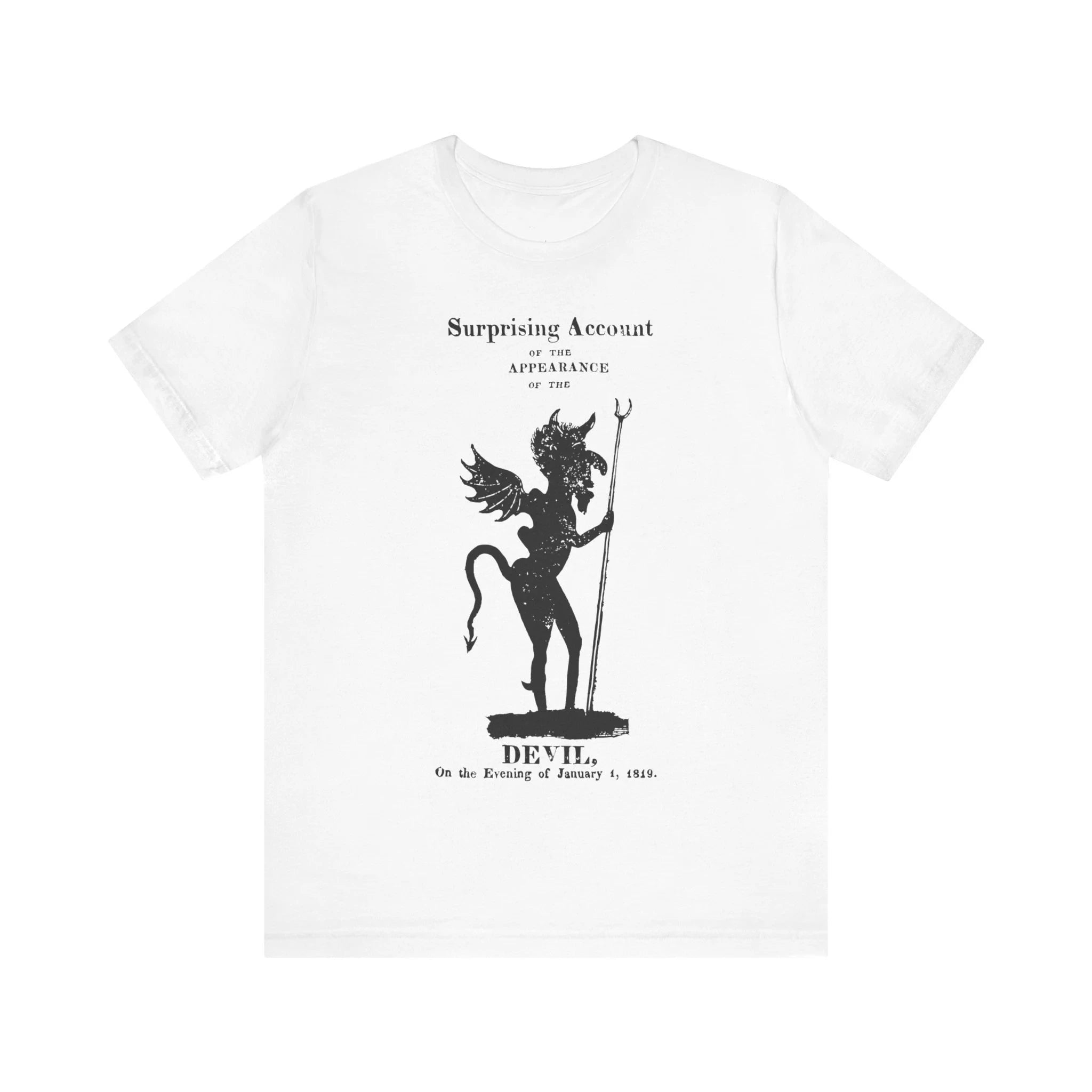 Appearance of The Devil Vintage Woodcut T-shirt Satan Shirt Witchcraft Tshirt, Occult Black Magic Unisex Jersey Short Sleeve Tee