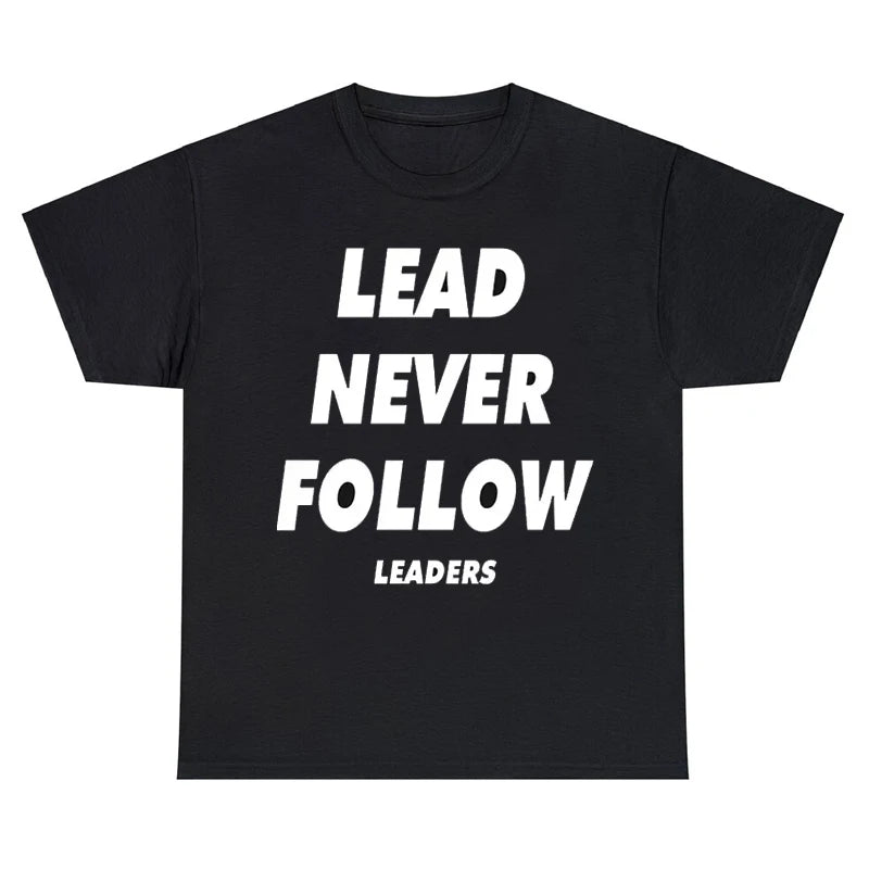 HOT SALE Chief Keef Lead Never Follow Leaders T Shirt Men Vintage T-shirts Daily Casual Cotton Oversized Short Sleeve T Shirts
