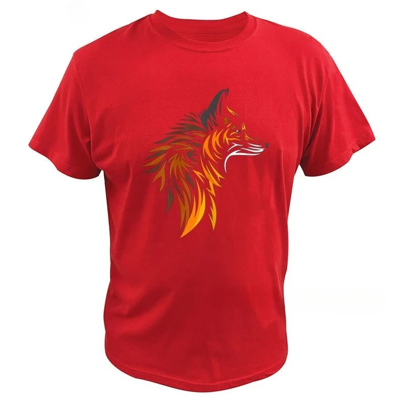 HOT SALE Fashion Tribal Fox Rabbit Cute Style Design T-shirt Graphic Digital Print Soft Comfortable Cotton Soft Camisetas