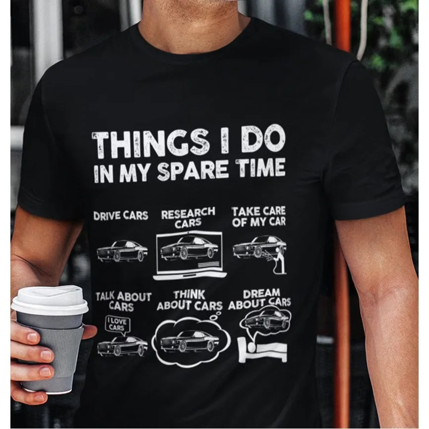 Funny Car Guy T-Shirt Things I Do in My Spare Time Car Lover Gift Shirt Christian for Men Mens Christian Gifts Christian Gifts