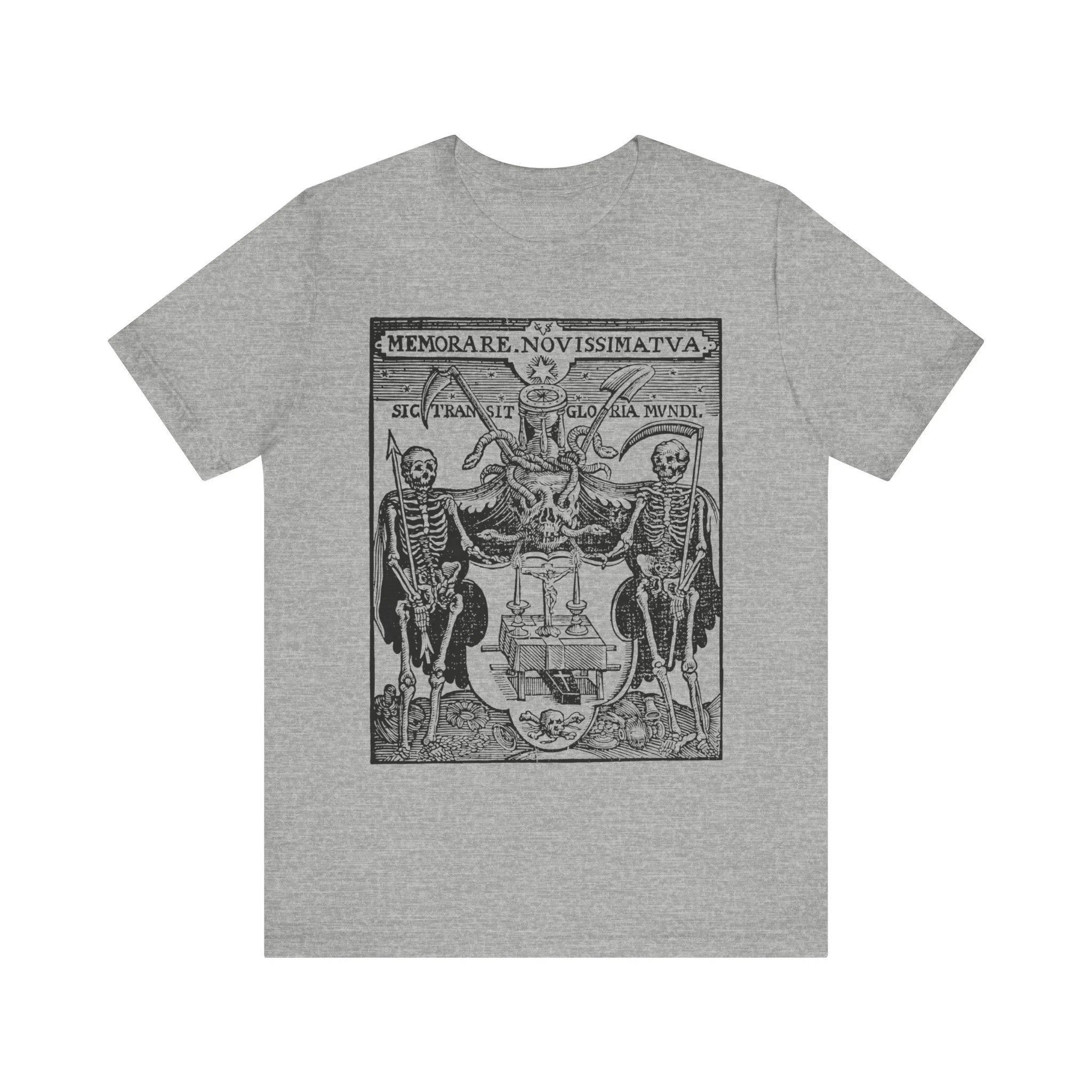 Watch Your End Christoffel Van Cicheem Art Medieval Woodcut Shirts Scary Dance T-shirts Creepy Retro Art All-male T-shirts
