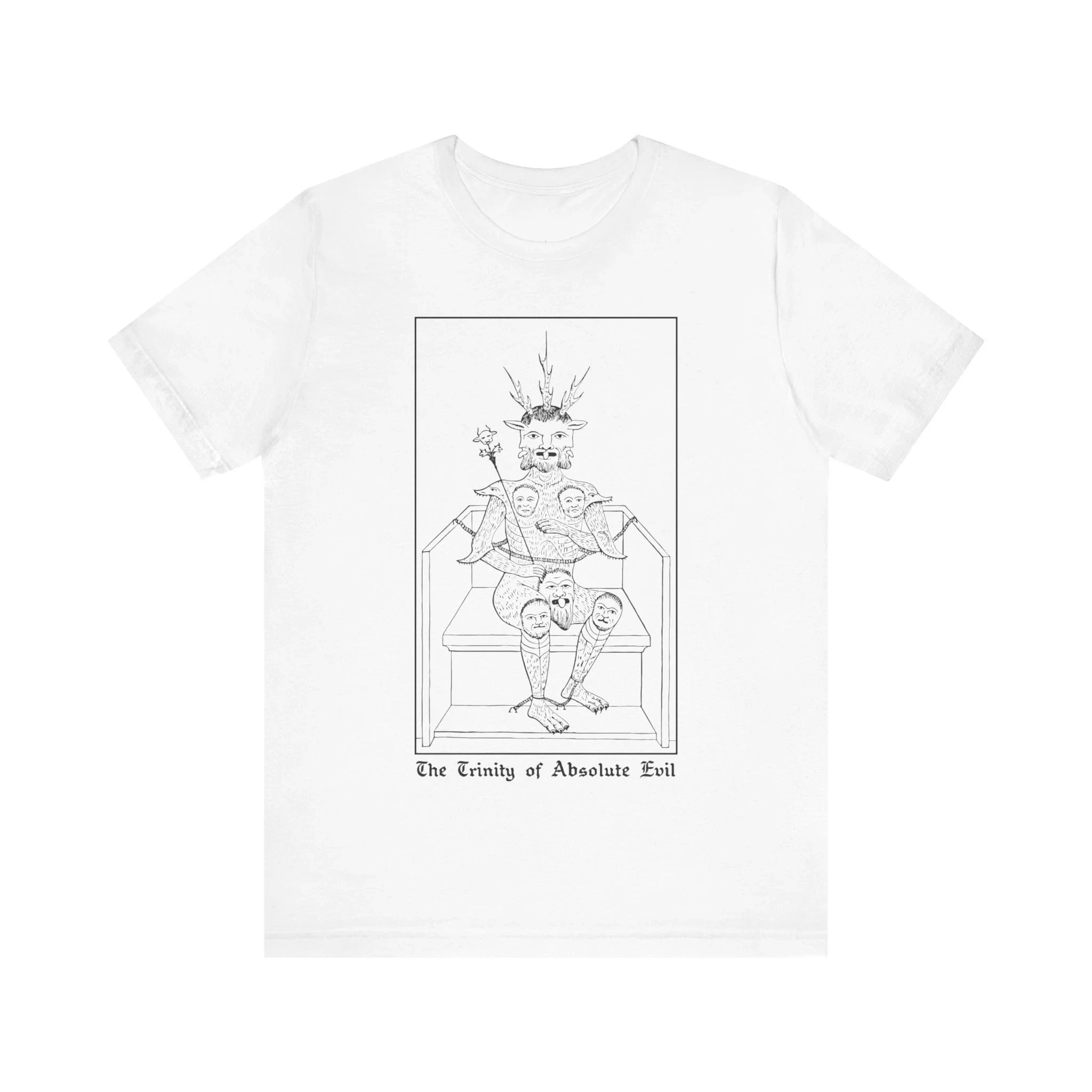 HOT SALE Trinity Absolute Evil Lucifer Shirt Retro Art Satan T-shirt Demon T-shirt Gothic Unisex Jersey Short Sleeve T-shirt