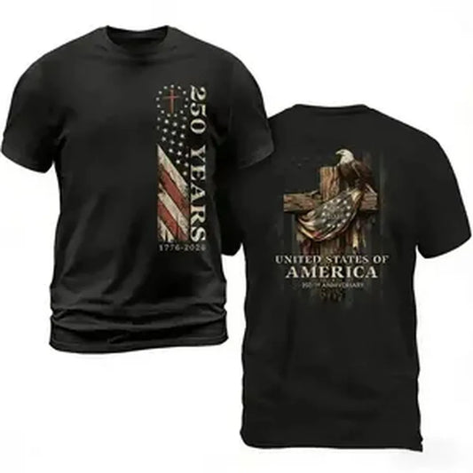 Patriotic Nautical Tee Celebrating 250 Years of Navy Service Featuring American Flag and Eagle Symbols Military Veteran Pride T-Shirt