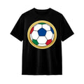 100% Cotton Blue Fire Soccer Ball Unisex Oversized Crew Neck Soccer Graphic Tee Street Sport Streetwear Print Heavyweight Breathable Soft Touch Casual Style
