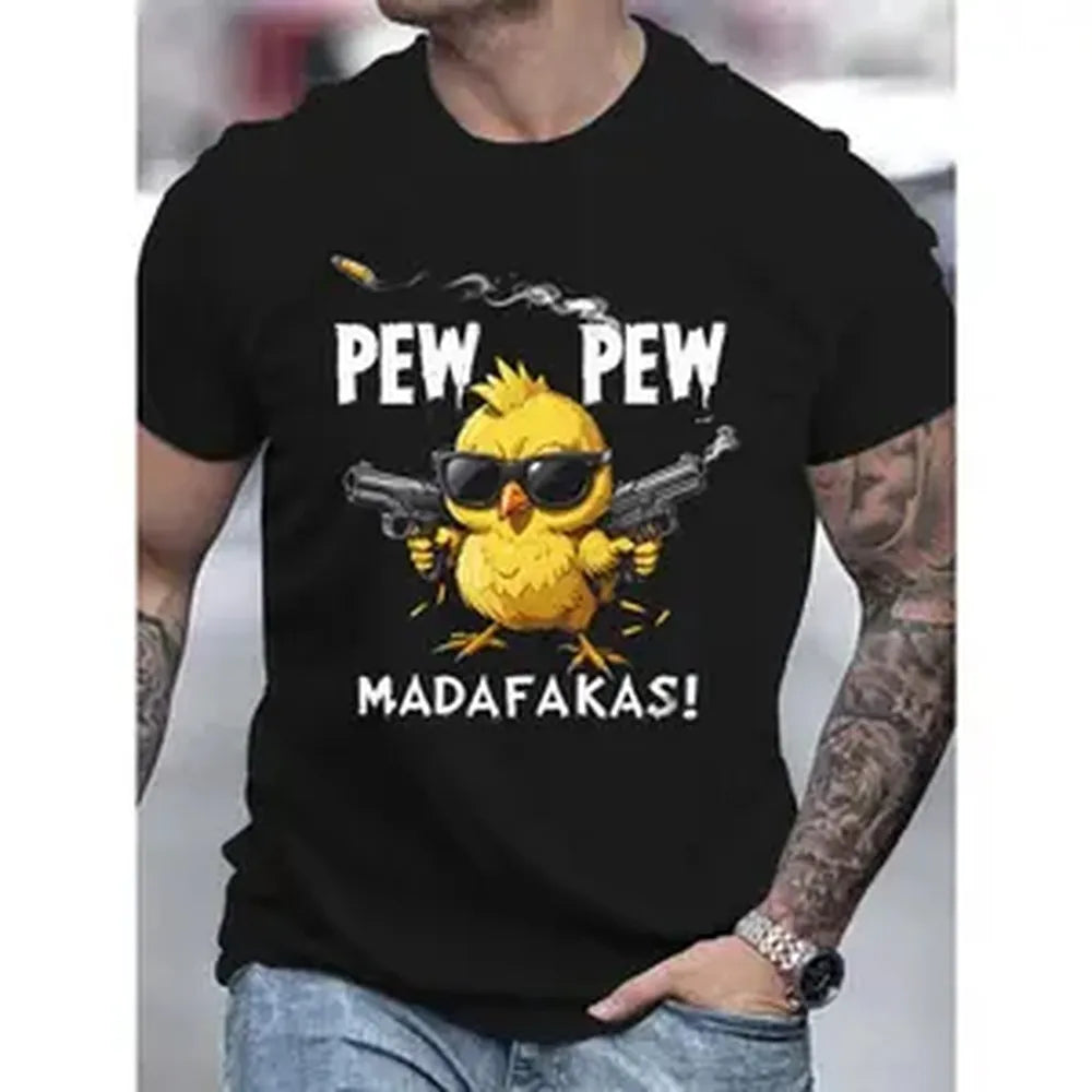 Cool Chick Graphic T-Shirt for Adults, Casual Loose Fit Round Neck Top in a Soft Lightweight 100% Cotton Fabric
