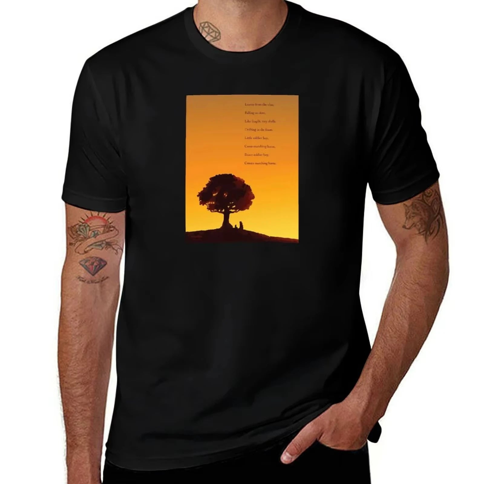 HOT SALEUncle Elo - Leaves From Vines Poster T-shirt T-shirt for Men Cotton Soft T-shirt for Men High Quality T-shirts Custom