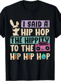 I Mentioned a Hip Hop-Themed T-Shirt Featuring The Easter Bunny, Perfect for Casual Outings, Vacations, Parties, Or Sports. It'S a Unisex Design Made of 220G Pure with Short Sleeves, Ideal for Summer 2026