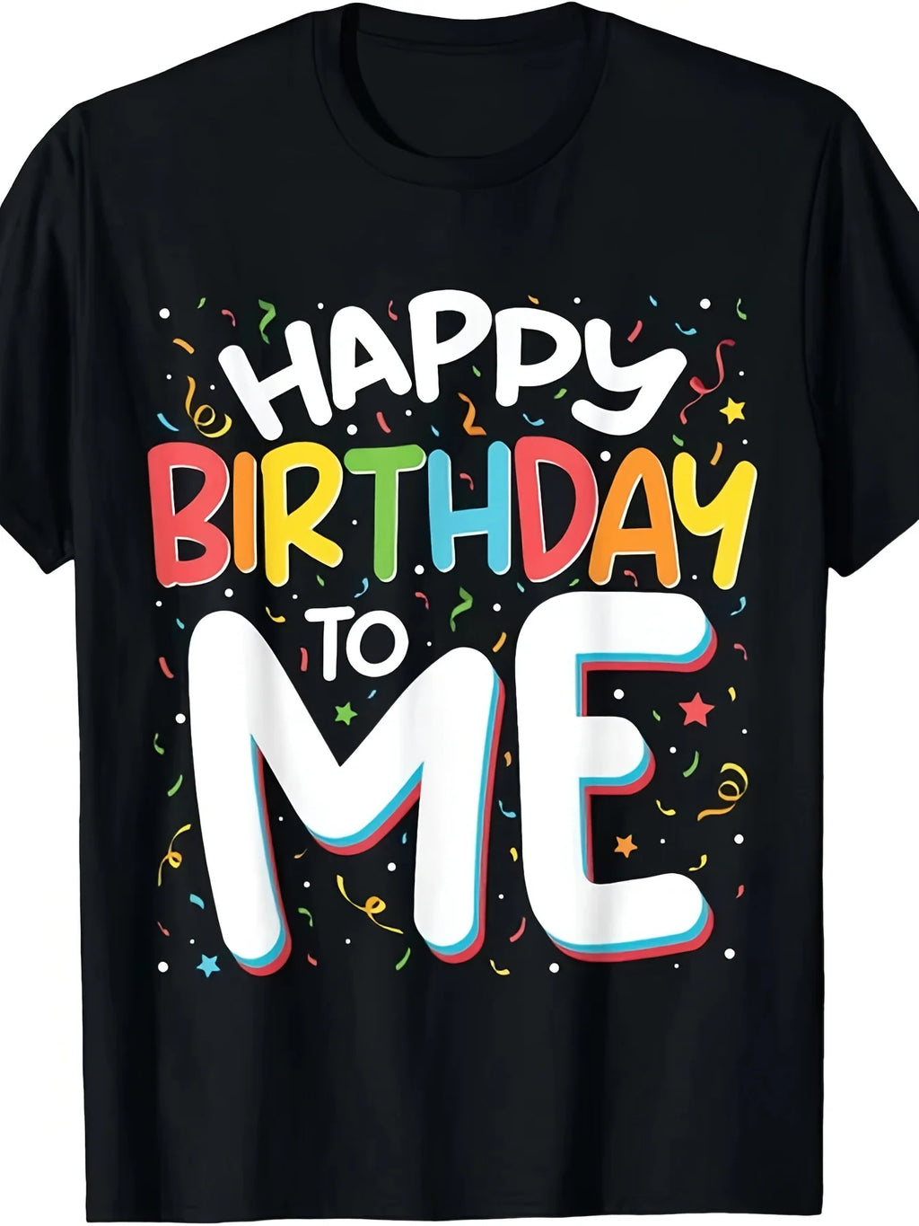 Happy Birthday Fun Birthday Party Unisex Crew Neck T-Shirt- Comfortable Breathable Casual T-Shirt- Birthday Gift/Daily Wear Choice, Available in Plus Sizes, PLUS SIZE