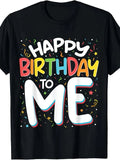 Happy Birthday Fun Birthday Party Unisex Crew Neck T-Shirt- Comfortable Breathable Casual T-Shirt- Birthday Gift/Daily Wear Choice, Available in Plus Sizes, PLUS SIZE