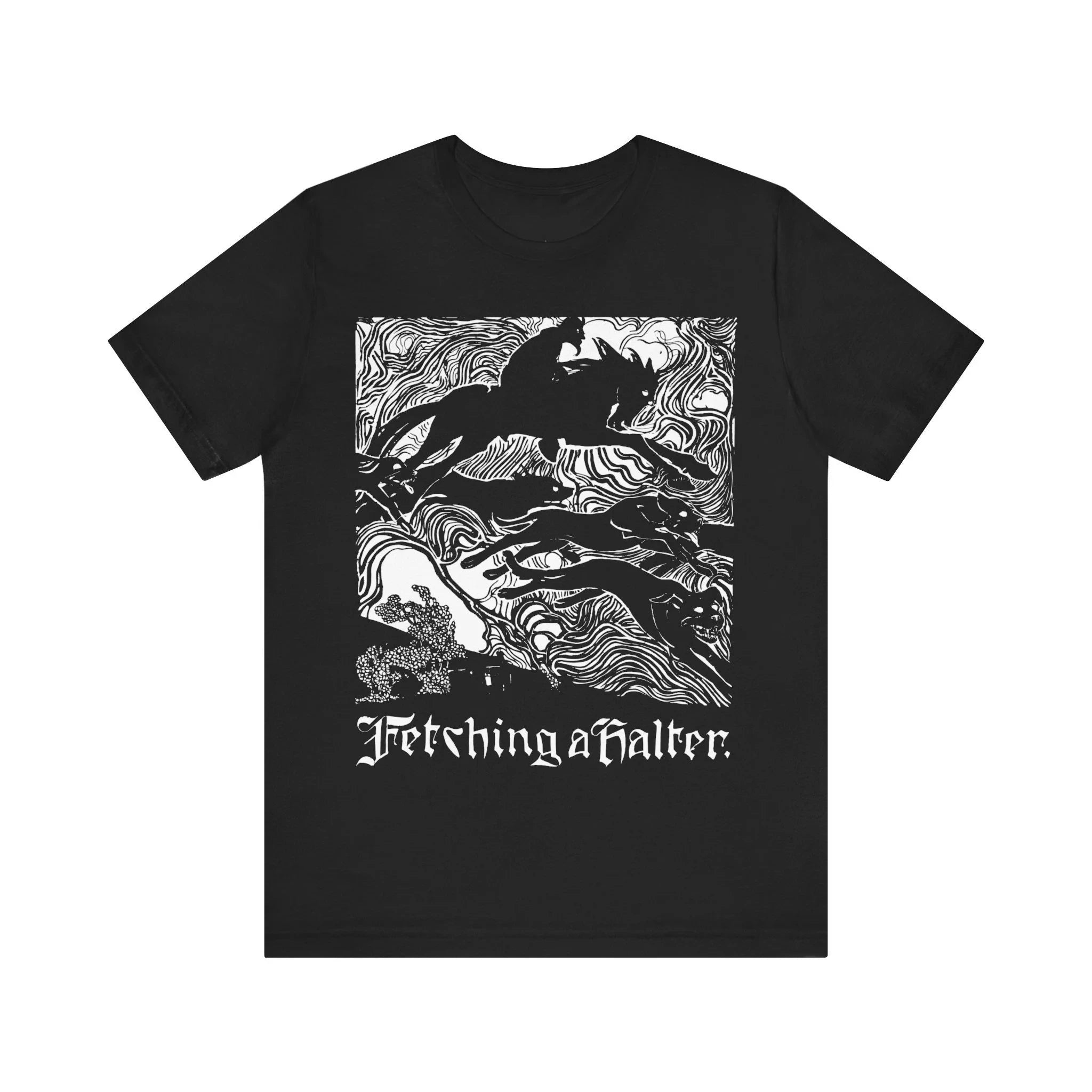 Fetching A Halter Willy Pogany Art Vintage Shirt Creepy Gothic T-shirt Witchcraft Tshirt Witchy Goth Fashion Unisex Short Sleeve