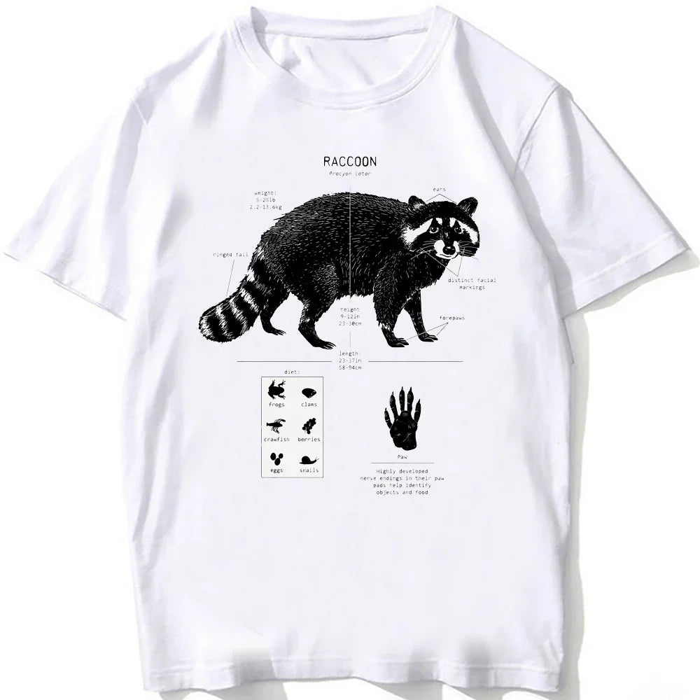 HOT SALE Casual Tee Beach Dive White Tee Vintage Tee Whale Shark Dissection Tee Female Hip Hop Aesthetic Comfortable Clothing