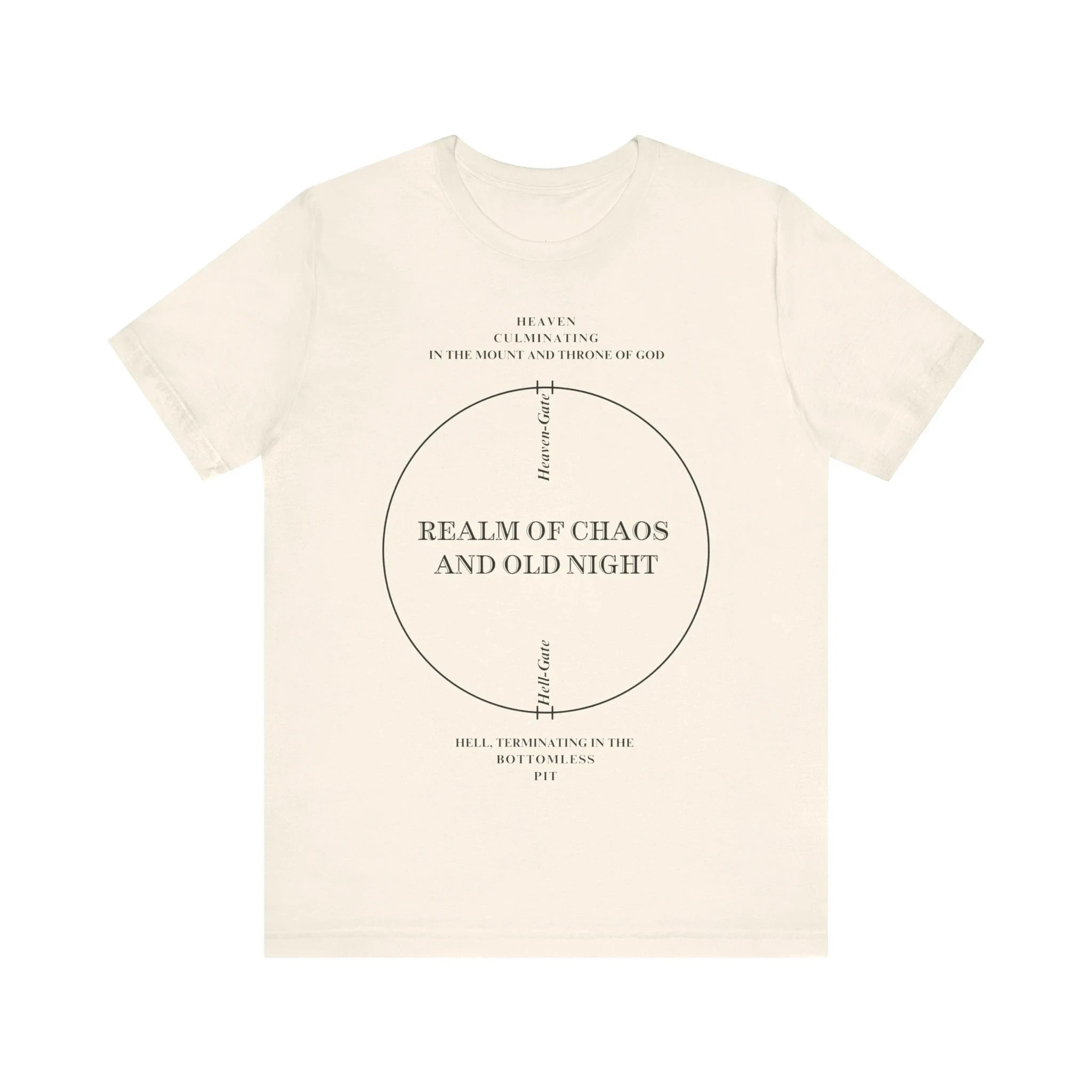 Realm of Chaos Paradise Lost Shirt John Milton T-shirt Astrology Heaven and Hell Gothic Fashion Unisex Short Sleeve T-shirt