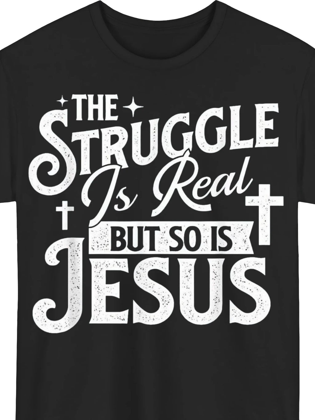 Plus Size, The Challenge Is Real, But So Is Christian Faith - T-Shirts, Plus Size Men'S Summer Clothing, Plus Size Summer Tops, Plus Size Men'S Tops And Shirts, Shipped from Local Warehouse