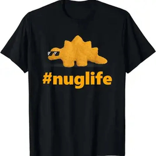 US Independence Day Tee [Cotton] Cool Dino With Sunglasses T-Shirt Rocking The Nuglife Vibe.