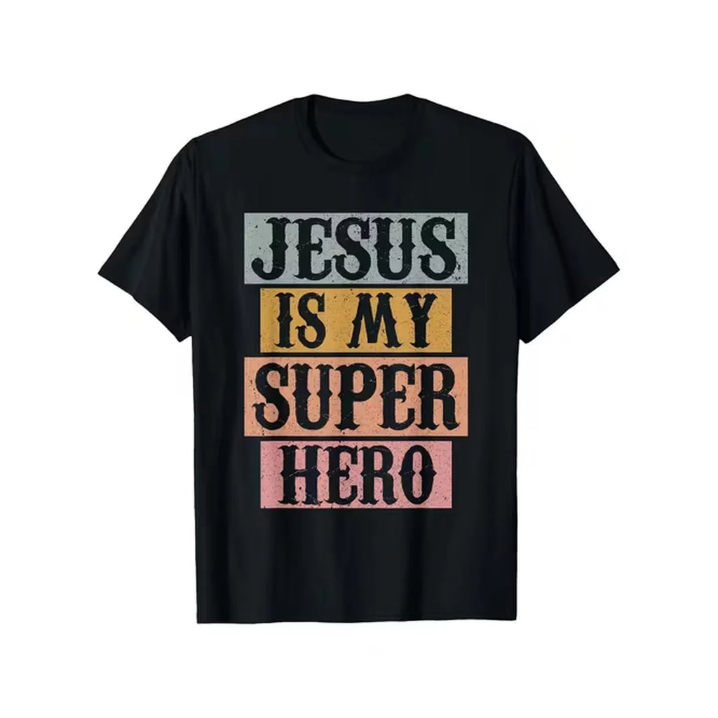 item picture mens cotton is my superhero christian religious t shirt