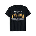 item picture mens faith t shirt with design hebrew english verse john 14 6 comfortable casual round neck short sleeve tee religious statement shirt for church casual attire
