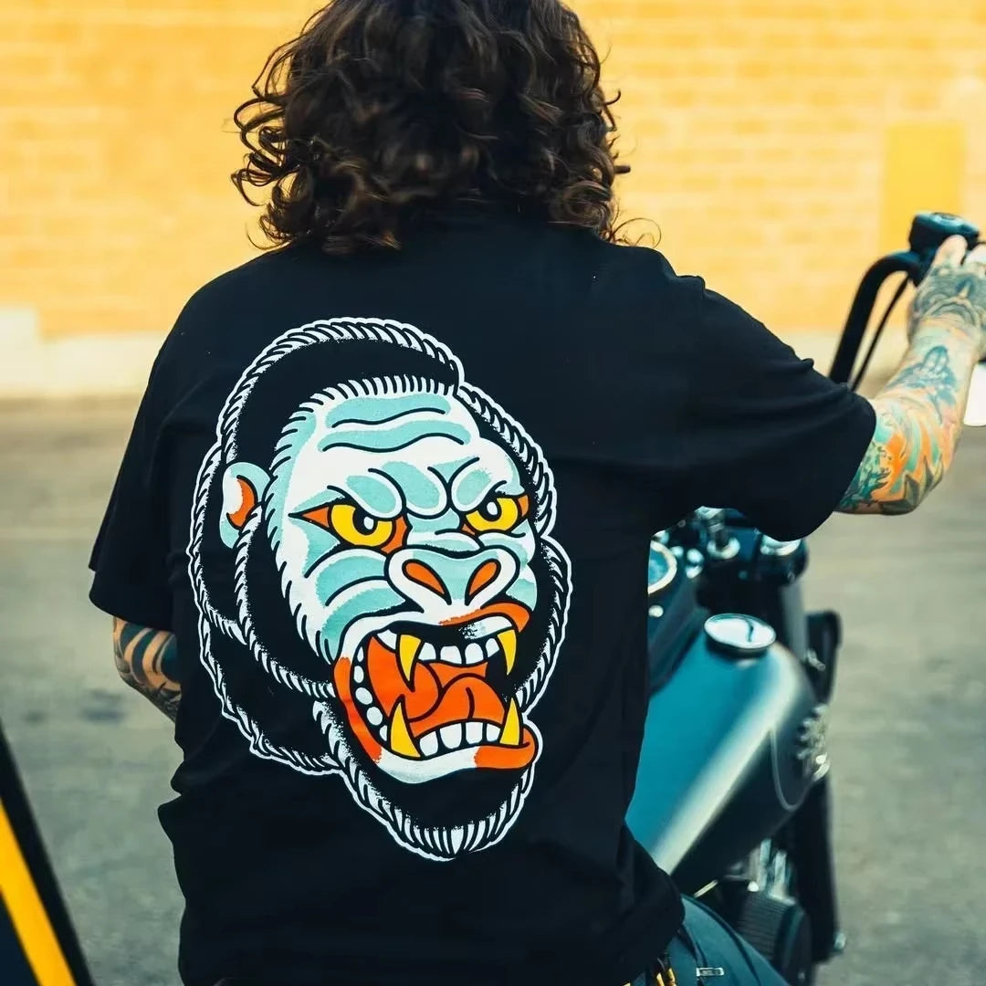 HOT SALE Scary Devil Dark Punk Skull Graphic T-shirt  Hip Hop T-shirt Man Goth Harajuku Graphic T-shirt Ropa Hombre Camisetas