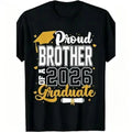 Graduation Class of 2026 Proud Mom T-Shirt Unisex Short Sleeve Round Neck Celebration Party Gown Event