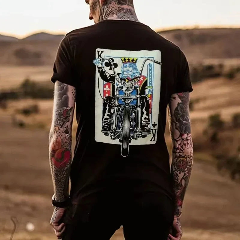 2025 Summer New Brand High Quality  American Classic Retro Cotton Light Breathable Print Short-sleeved T-shirt for Men and Women