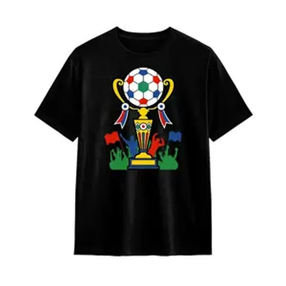 100% Cotton Classic Soccer Ball,Unisex Oversized Crew Neck Soccer Graphic Tee,Streetwear Sports Trend Print,Heavyweight Breathable Soft Touch Casual Style