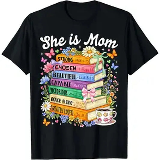 She is Mom Christian Mama Bible Verse Mother's Day Women T-Shirt