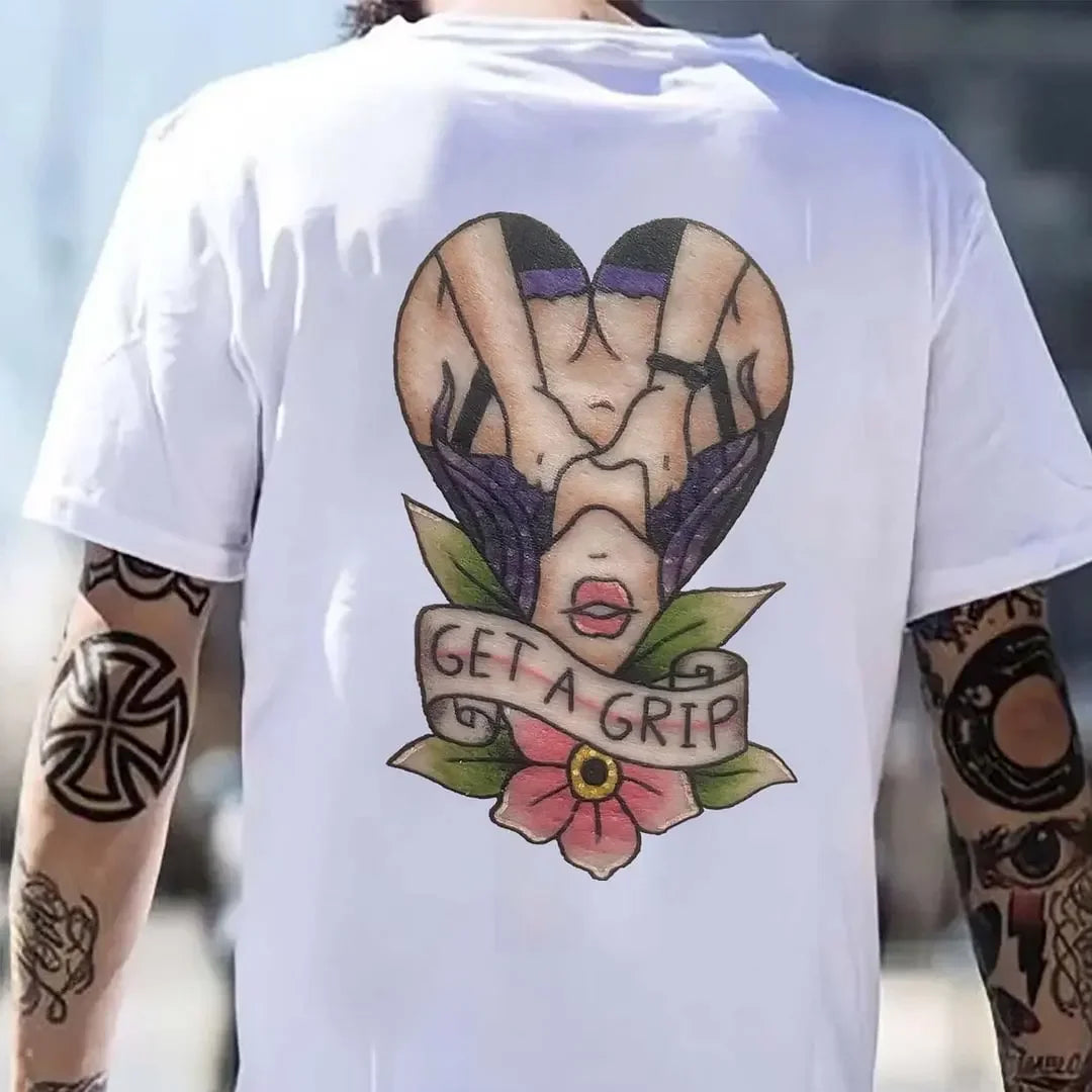 HOT SALE Cotton Summer T-shirt Men's Vintage T-shirt Men's Oversized Quick Drying Strange Short Sleeve Fashion Casual Stretchy