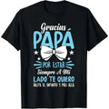 Men's Papa Graphic Short-Sleeve Round Neck Sports Top, 100% Soft Cotton Menswear, Casual Lightweight Smooth Seamless Fabric for Father's Day Gift