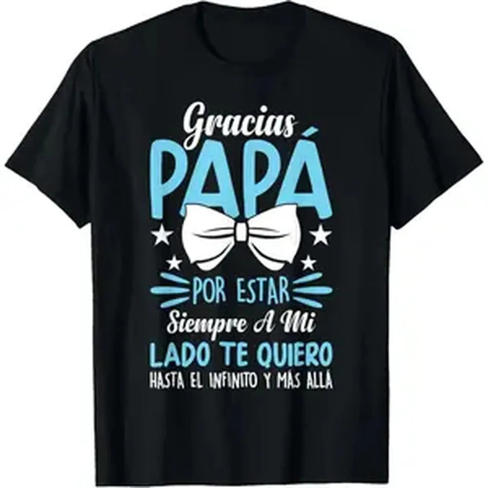 Men's Papa Graphic Short-Sleeve Round Neck Sports Top, 100% Soft Cotton Menswear, Casual Lightweight Smooth Seamless Fabric for Father's Day Gift