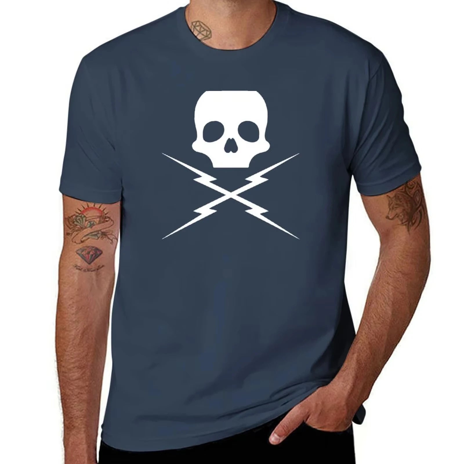 HOT SALE Death Certificate Skeleton T-shirt Boy Animal Print Essential T-shirt Man Clothes Graphic Clothing Men Fashion T-shirt